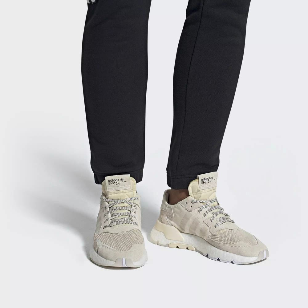 Adidas Nite Jogger Tenis Blancos Para Hombre (MX-71465)